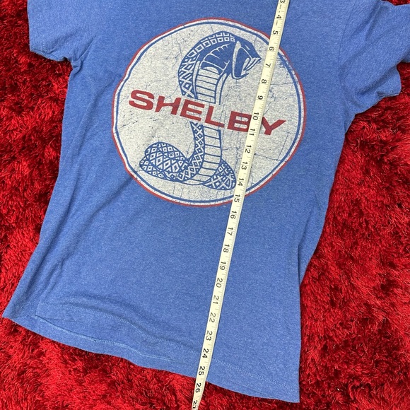 Shelby Cobra Shirt USA Racing Auto Small Heather Blue Ford - Picture 5 of 5